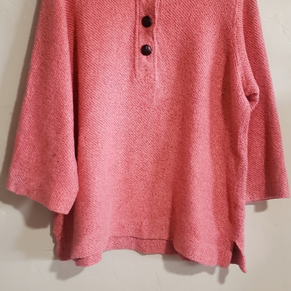 Soft Surroundings Top Womens PXL Coral Pink Oversized Boxy Lagenlook Tunic - Picture 7 of 11